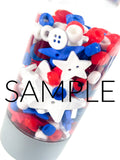 Red, White, and Blue Sensory Bottle (PLR Unlimited)