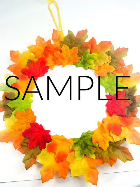 Fall Leaf Paper Plate Wreath (PLR Limited - 20 Sets)