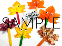 Fall Leaf Popsicle Stick Puppets (PLR Limited)