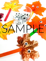 Fall Leaf Popsicle Stick Puppets (PLR Limited)