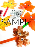 Fall Leaf Popsicle Stick Puppets (PLR Limited)