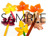 Fall Leaf Popsicle Stick Puppets (PLR Limited)