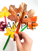 Fall Leaf Popsicle Stick Puppets (PLR Limited)