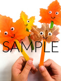 Fall Leaf Popsicle Stick Puppets (PLR Limited)