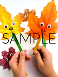 Fall Leaf Popsicle Stick Puppets (PLR Limited)