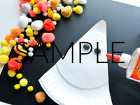 Candy Corn Pom Pom Paper Plate Craft (PLR Limited)