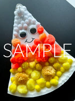 Candy Corn Pom Pom Paper Plate Craft (PLR Limited)