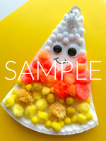 Candy Corn Pom Pom Paper Plate Craft (PLR Limited)